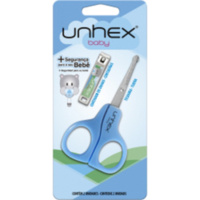 Tesoura unha merheje baby azul+cort unhas baby - 60265
