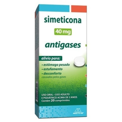 Simeticona 40mg c/20 cpr(g) multilab