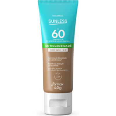 Protetor facial sunless antioleosidade fps60 cor 5.0 40g farmax