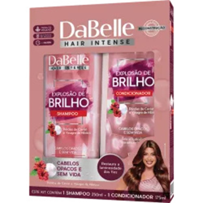Kit shampoo 250ml+condicionador 175ml dabelle - explosao de brilho - un