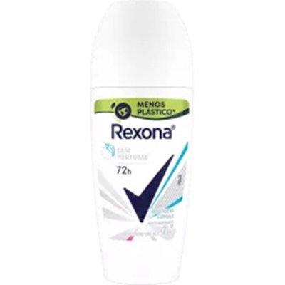 Des. rexona roll-on 50ml s/p, rexona s/ perfume 50ml