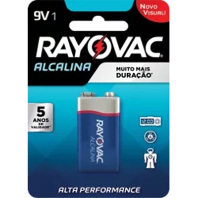 BATERIA RAYOVAC 9V 1 ALCALINA 