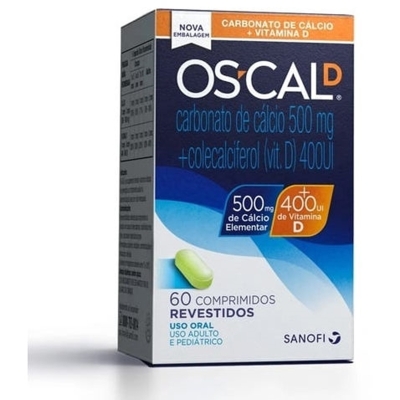 Os-cal d 500mg + 400ui c/60 cpr