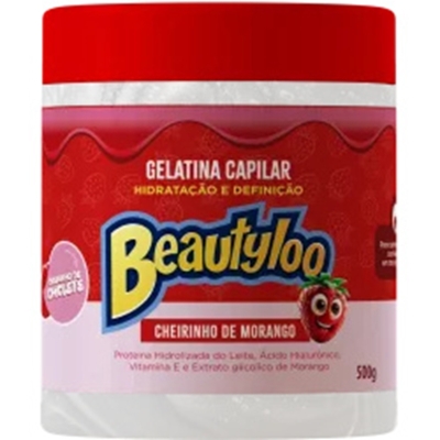 GELATINA FACE BEAUT 500G BEAUTYLOO MORANGO 