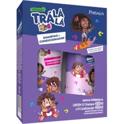 Kit tralala kids sh+cond 480ml cachos 