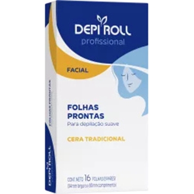 DEPI ROLL FOLHAS PRONTAS DEPILATORIAS COM 8UN FACIAL TRAD