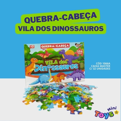 Brinquedo quebra cabeca dinossauro mini toys com 30 pecas ref 917