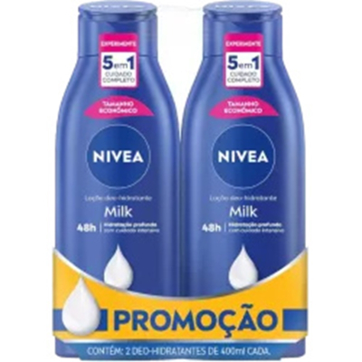 Hidratante nivea 400ml milk extra seca 40% desc 2