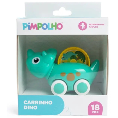 Carrinho dinossauro unissex pimpolho verde
