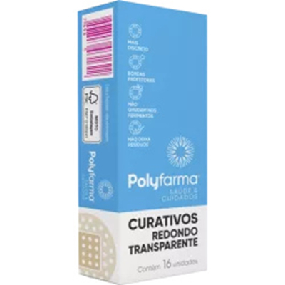 Curativo polyfarma 16un transp redondo