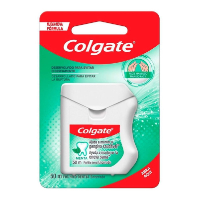 Fio dental colgate 50m menta, colgate menta 50mt