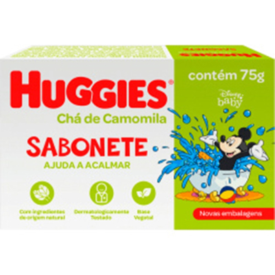Sab. infantil huggies turma da monica camomila 75gr