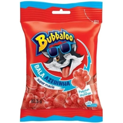 Bala bubbaloo 82,5g azedinha morango(e)