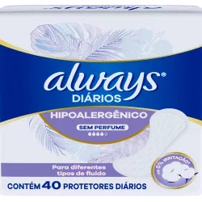 PROTETOR DIARIO ALWAYS SENSITIVE 40UN 