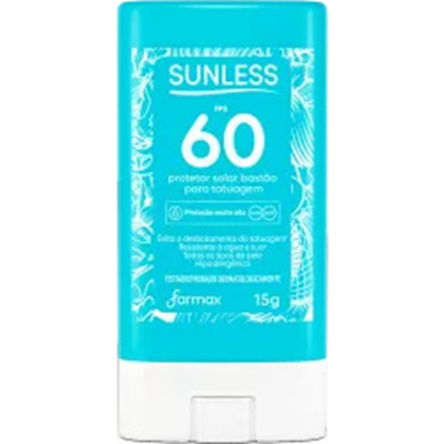 Protetor solar sunless 15g f60 tatuagem bastao *