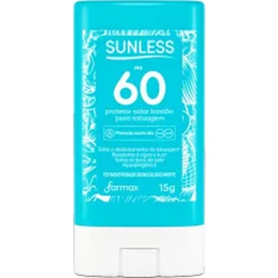 PROTETOR SOLAR SUNLESS 15G F60 TATUAGEM BASTAO 