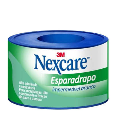 Esparadrapo impermeavel branco 3m 25mm x 3,0m, nexcare imp 25mm x 3 m