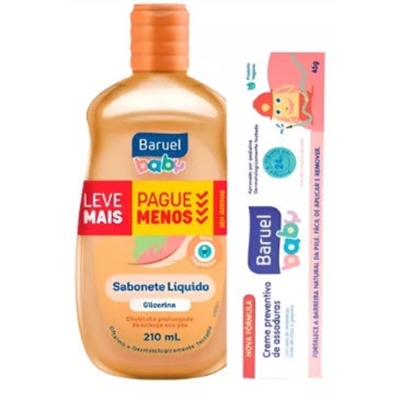 SABONETE LIQUIDO GLIC BARUEL 210ML+CREME ASSADURA 45G UN