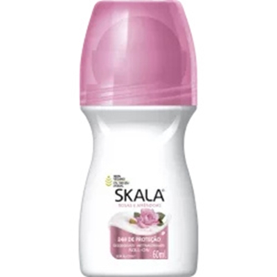 Des. skala roll on 60ml fem rosas amendoas , skala rolon 60ml rosa e amendoas