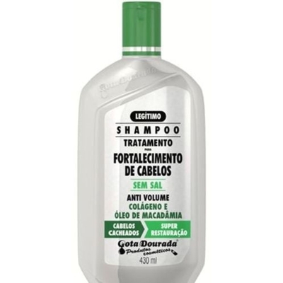 Sh. gota dourada fort 430ml cacheados