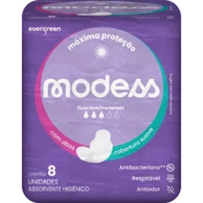 ABSORVENTE MODESS 08UN SUAVE ABAS