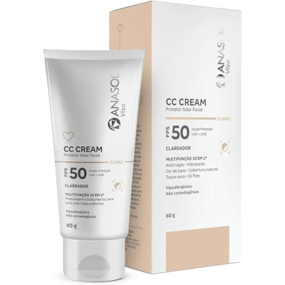Anasol cc cream facial fps 50 claro - 60 g