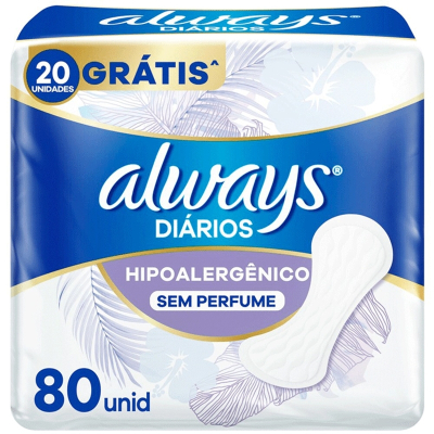 Abs. always prot diario 80un respiravel s/perfume