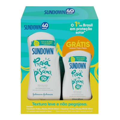 Kit protetor solar sundown fps50 200ml+fps50 120ml