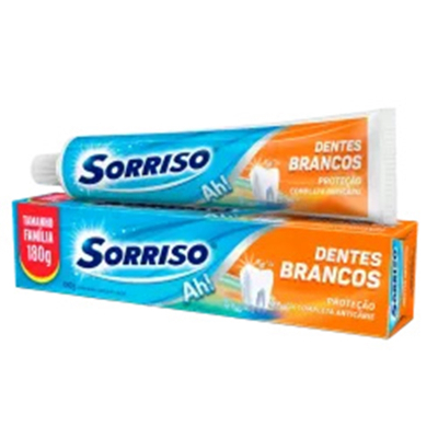 Cr. dent. sorriso 180g dentes brancos, dental sorriso 180g kolynos