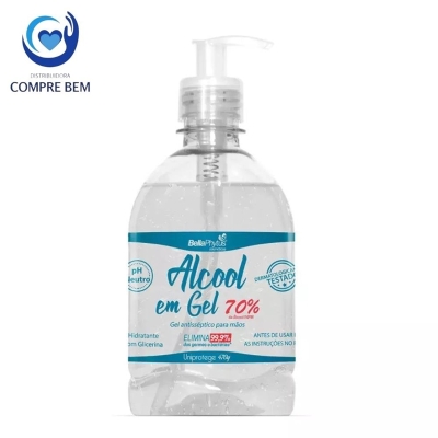Alcool em gel 70 470g pump