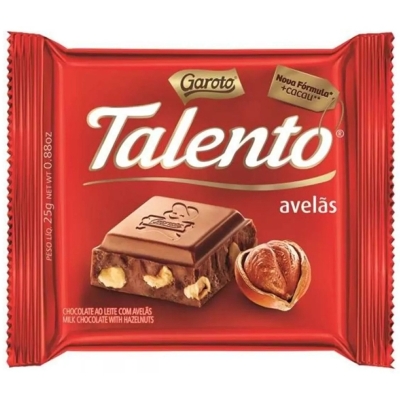 CHOCOLATE TALENTO 25G AVELAS