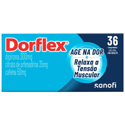 Dorflex caixa com 36 cpr, 300 mg + 35 mg + 50 mg com ct bl al plas amb x 36