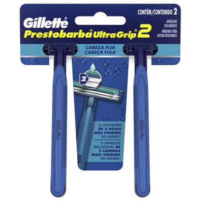 Apar. desc. prestobarba ultragrip cabeca fixa 2un