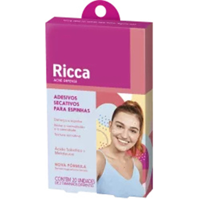 Adesivo ricca 3744 secativo espinha rosto 20un *