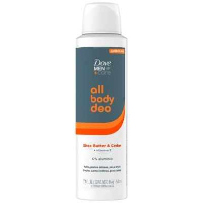 DESODORANTE DOVE ALL BODY AERO 150ML MEN CARE SHEA BUTT/CED