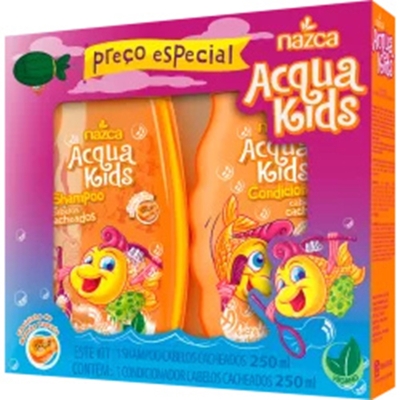 Sh. acqua kids 250ml cacheados+cond, sh + cond acqua kids ccache 250ml cada nazca