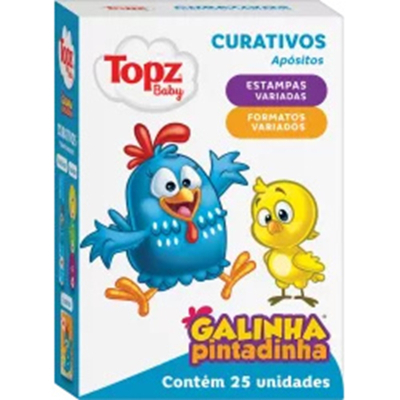 Curativo topz 25un galinha pint