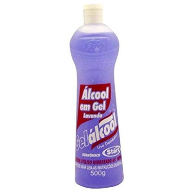 ALCOOL EM GEL GELALCOOL MULTIUSO 62,4 INPM 500G - LAVANDA 
